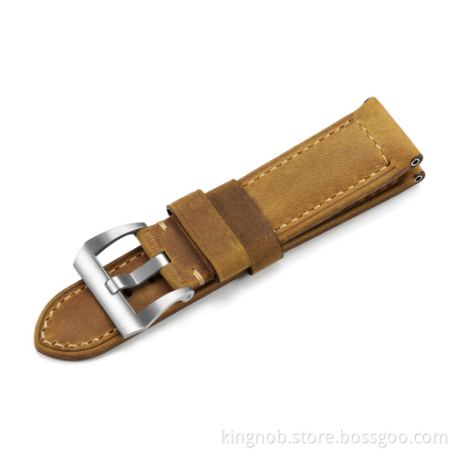24mm 26mm Assolutamente Genuine Leather Watch Strap Band Tang Buckle
